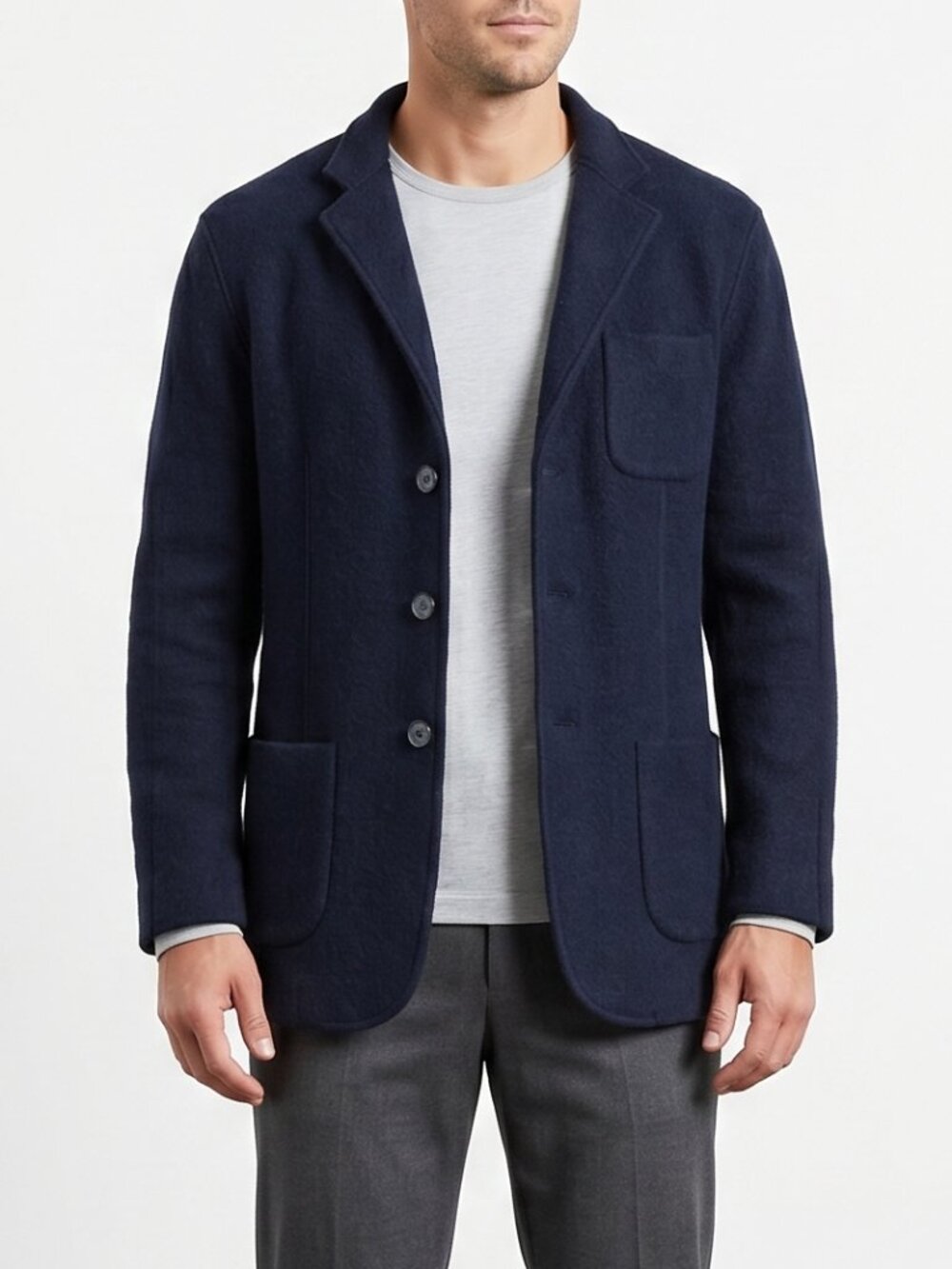 SAND Copenhagen Navy 100% Wool Soft Structured Blazer Sport Coat 40R IT 50